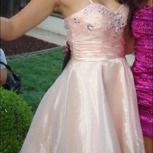 Light pink above the knee dress